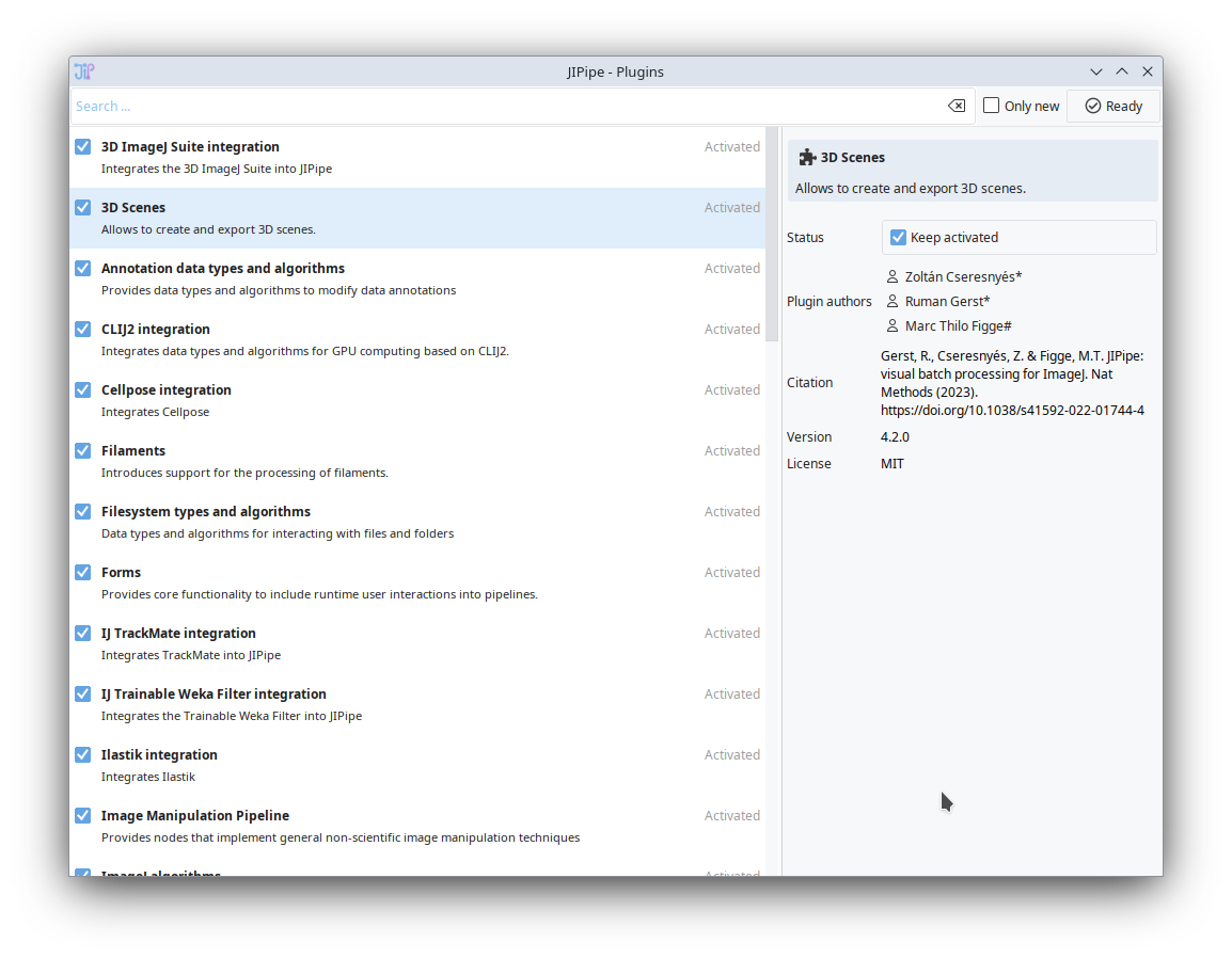 JIPipe plugin manager