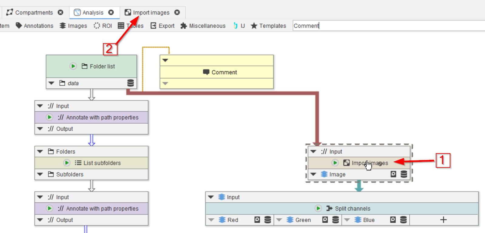 Illustration of the tutorial step